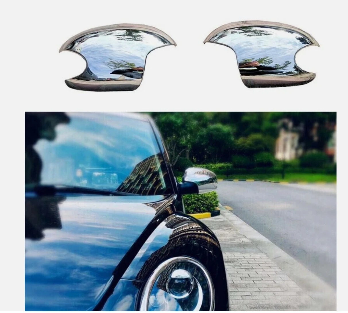 Cubierta de espejo retrovisor Exterior cromado ABS, embellecedor apto para VW 02-09, nuevo escarabajo, incluido Cabrio