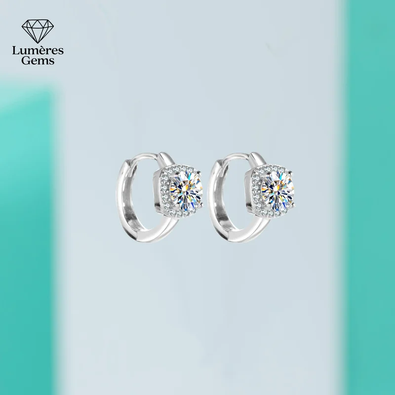 LumièRe Gems Platinum PT950 Morganite Earrings - Women'S Daily Commuting Stylish New Trendy Simple And Fashionable Design