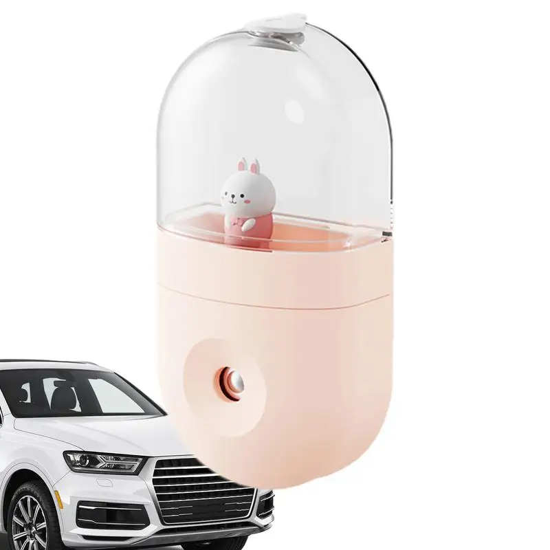 Car Air Freshener Diffuser Animal Humidifiers 250mAh Battery Desk Personal Mini Two Spray Modes Cartoon Design Auto Shut-Off For