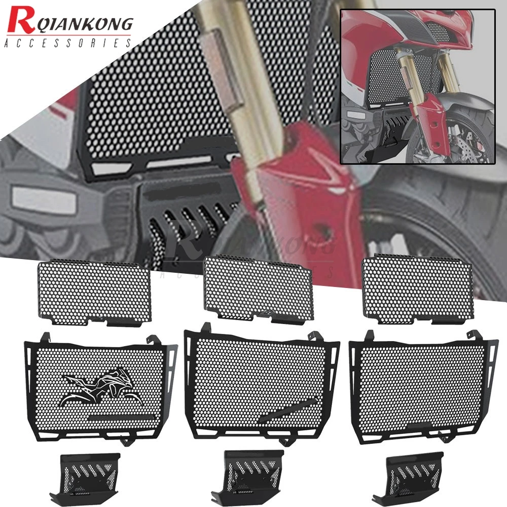 For Ducati Multistrada 1200 Enduro Pro 2017 2018 Radiator Guard Oil Grill Engine Cover Set Multistrada 1260Enduro 2019 2020 2021