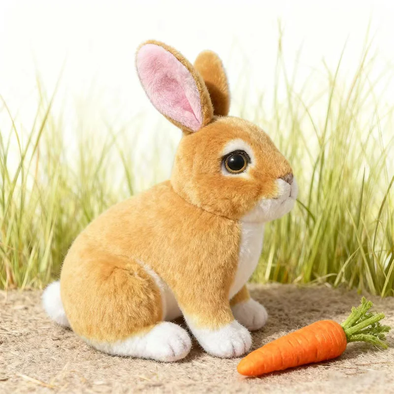 16 سنتيمتر نابض بالحياة محاكاة Kawaii آذان طويلة واقعية أرنب صغير ألعاب من نسيج مخملي لطيف الحيوان مرافقة النوم دمية للطفل هدية عيد ميلاد #6