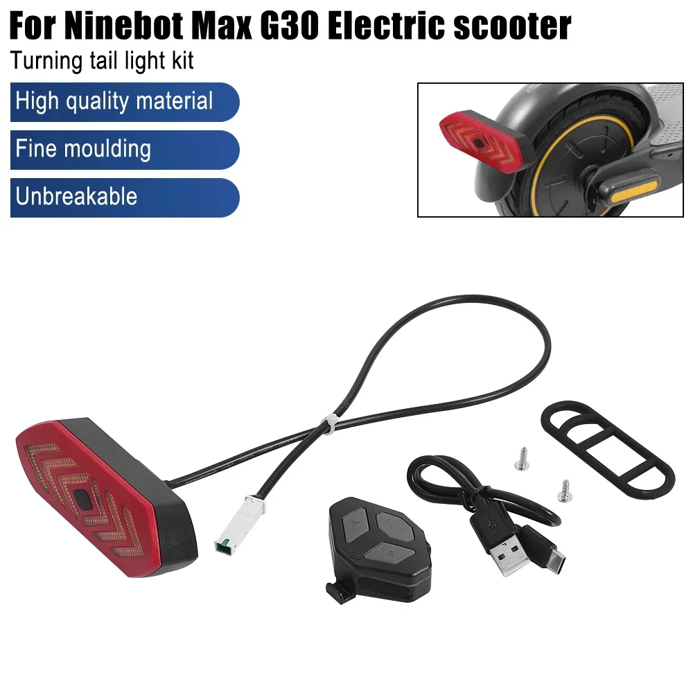

Modifited Turn Signal Light Remote Rear Mudguard Taillight Kit for Segway Ninebot Max G30 Fender Lights Electric Scooter Parts