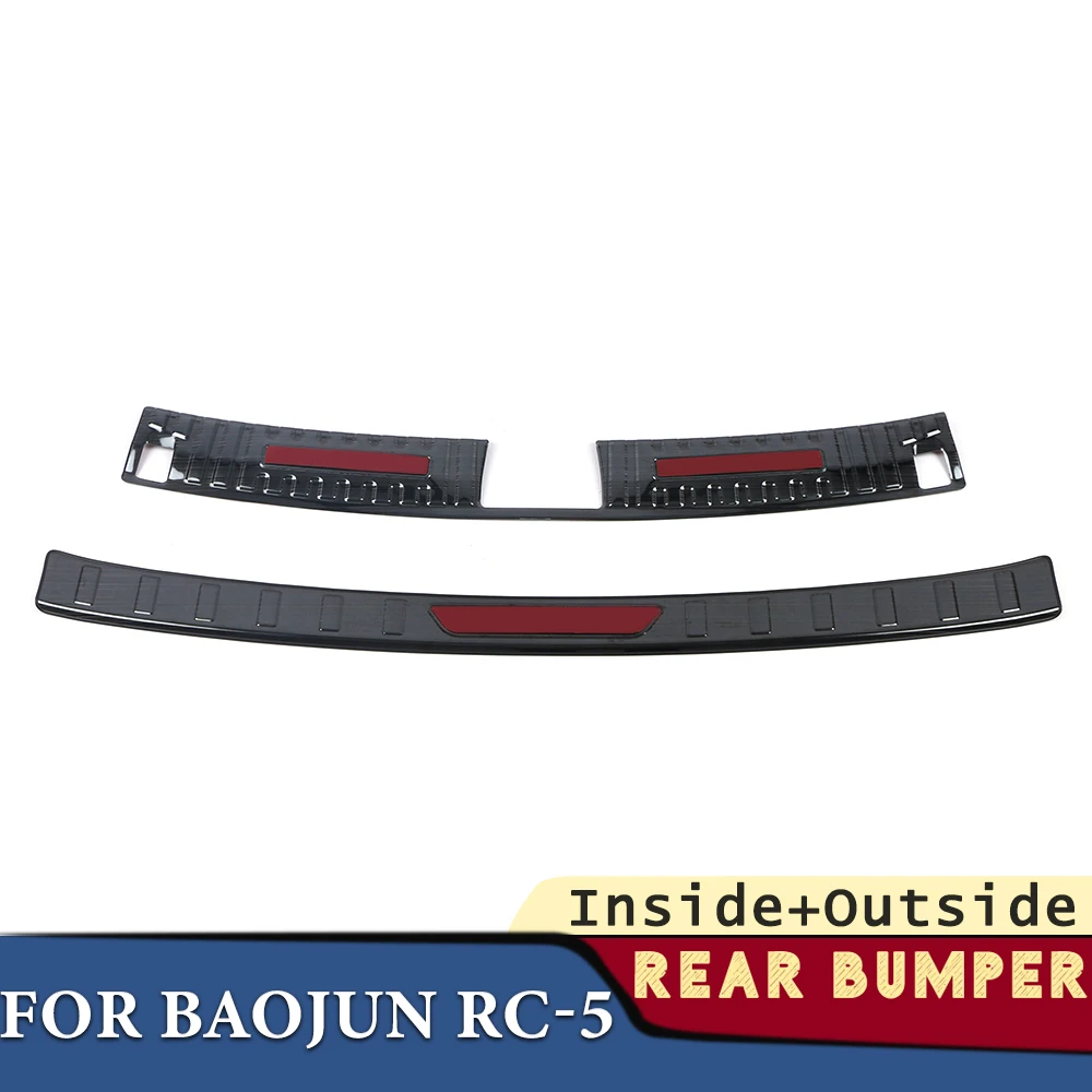 

Trunk Bumper for BAOJUN RC-5 2020-2023 Car Accessories Stainless Rear Fender Protector Sill Pad Cover Sticker Decoration