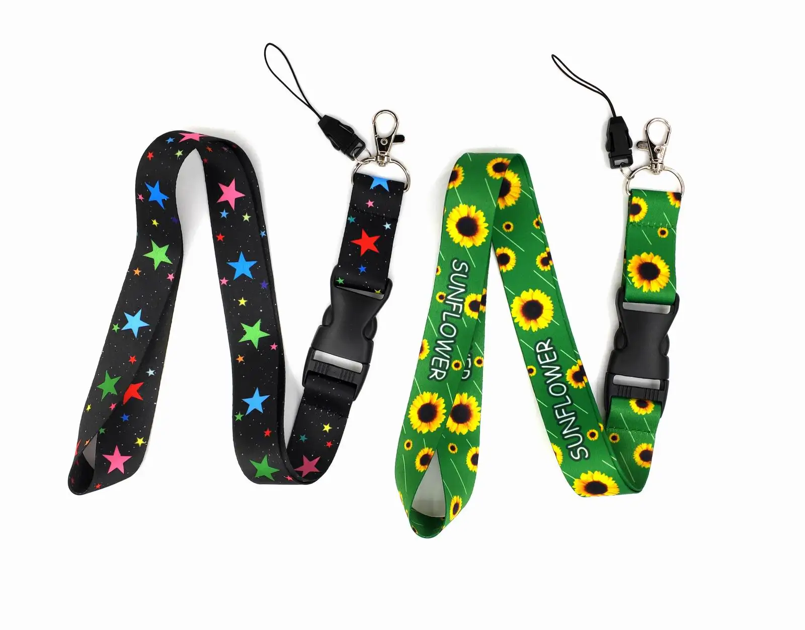 Sunflower Pentagram Cellphone lanyard Straps Clothing Keys Chain ID cards Holder Detachable Buckle  Lanyards H005