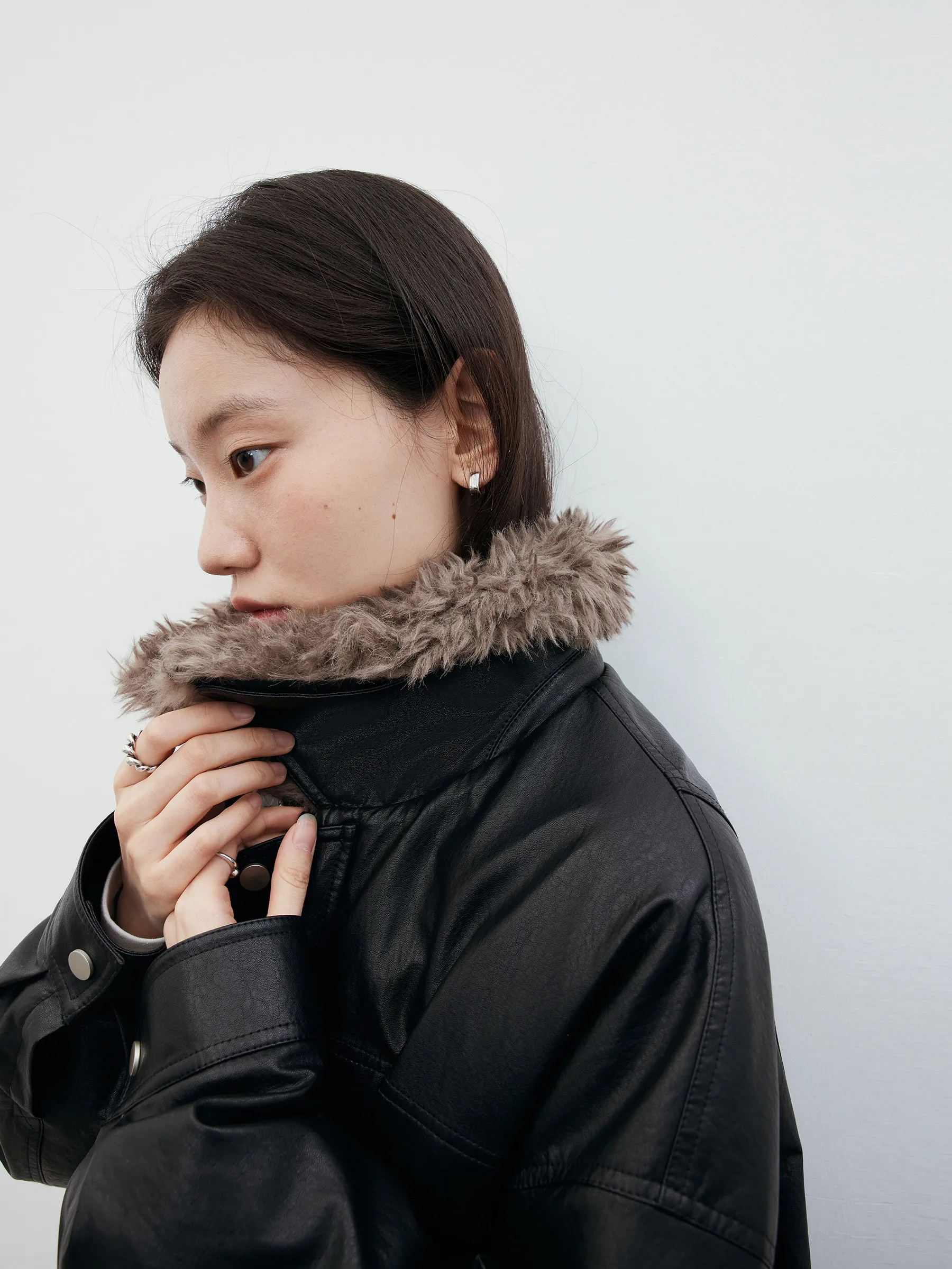 CHIC VEN Koreańskie płaszcze damskie ze sztucznej skóry, luźne, jednolite kurtki PU, damska kurtka puchowa z 90% białego puchu kaczego, odzież wierzchnia jesień-zima 2026