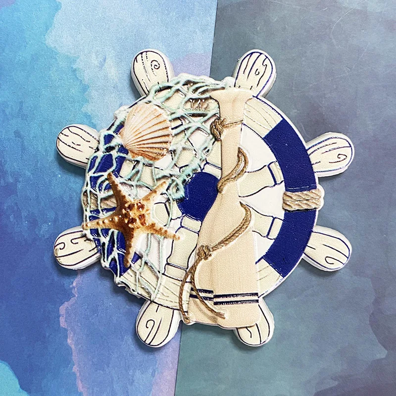 

Super Strong Nautical Refrigerator Magnets, Magnet for Fridge with Ship Steering Wheel, Starfish & Seashell, Home Accessories