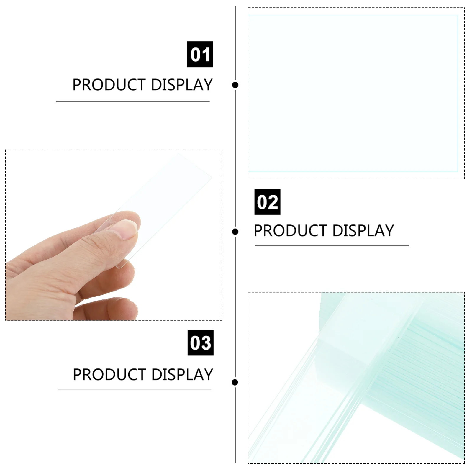 

100Pcs Glass Microscope Slides High Transparency for Tissue Insect Observation Biological Education Laboratory Supplies