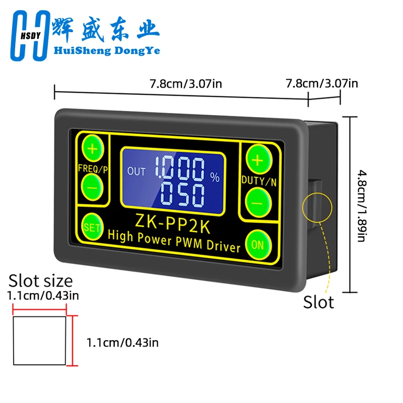 ZK-PP2K PWM Signal Generator 8A Driver Module for Motor/Lamp Dual Mode LCD PWM Pulse Frequency Duty Cycle Adjustable Module