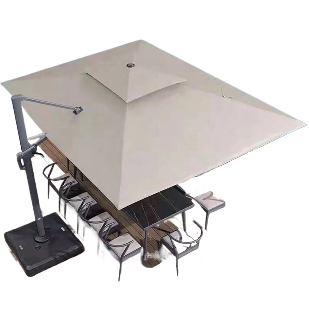 

Garden Umbrellas Large Cantilever Square Umbrella Parasol Patio Sun Parasol Umbrella & Bases
