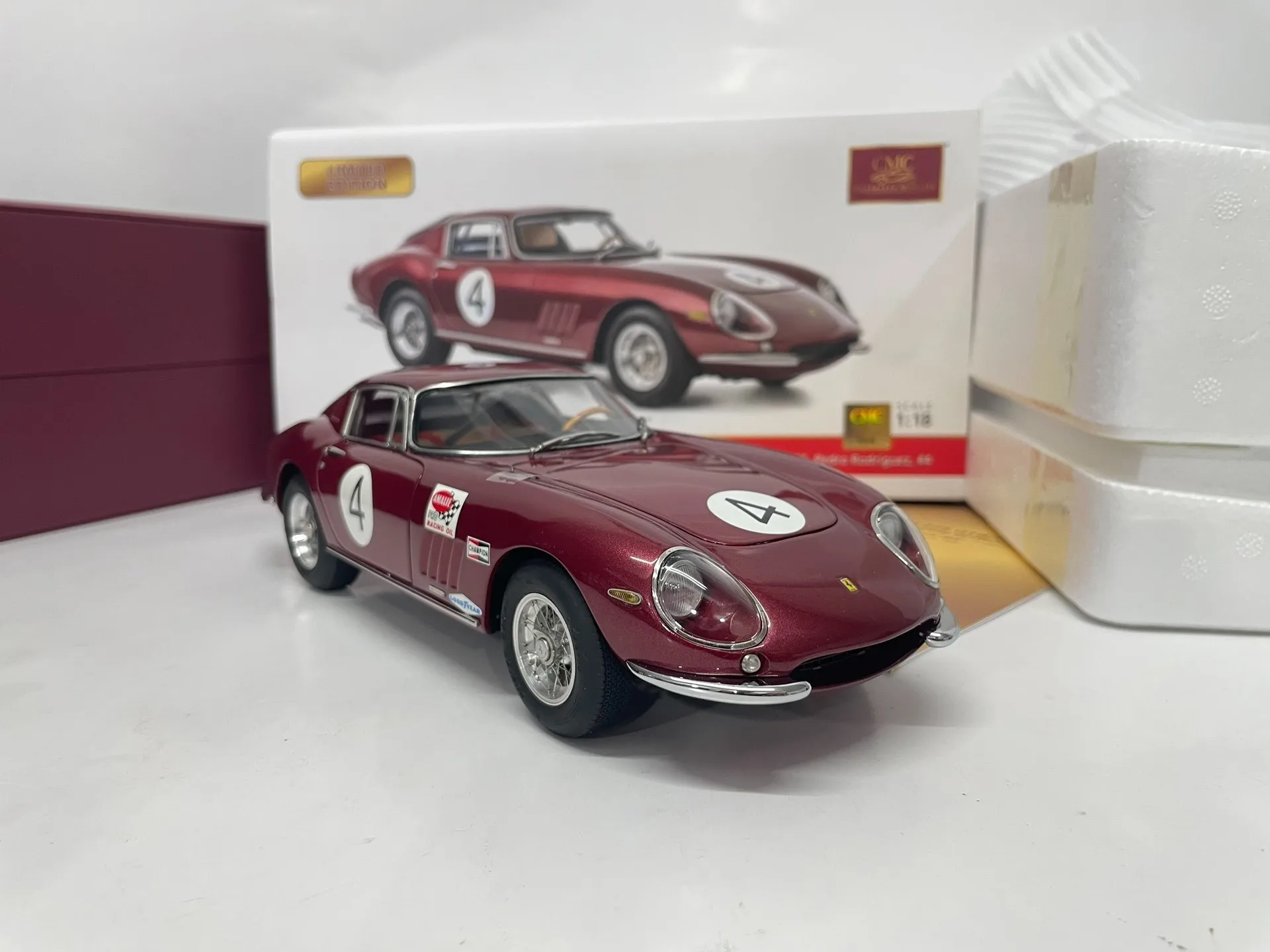 CMC 1:18 275 GTB/C 1966 #4 Simulation Limited Edition All Open Alloy Metal Static Car Model Toy Gift