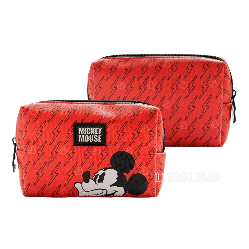 Disney Mickey Original New Zero Wallet Large Capacity Cosmetic Bag Cartoon Wash Bag Fashion PVC Portable Travel Cosmetic Bag