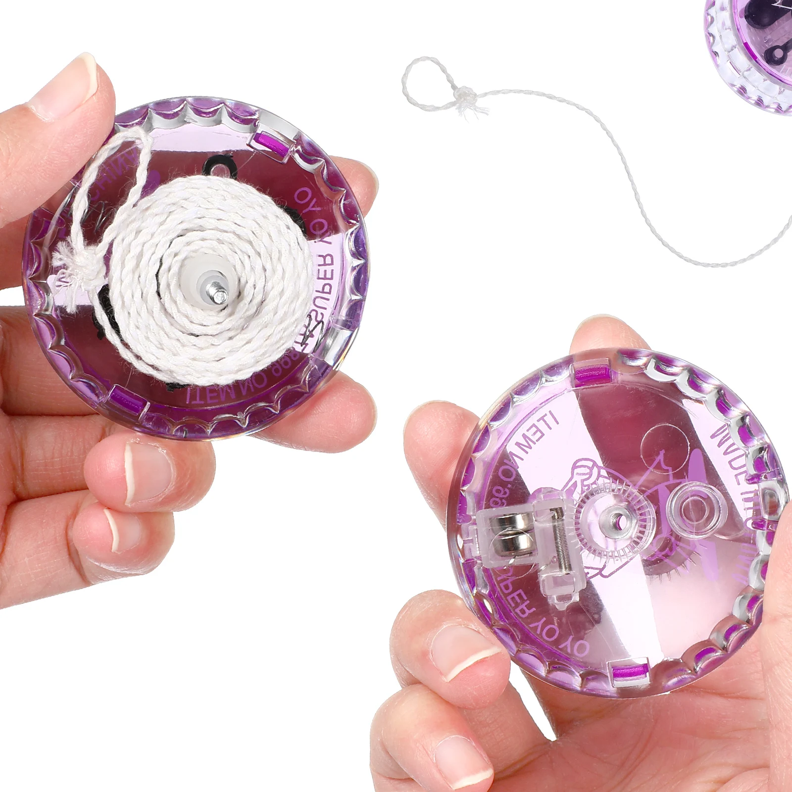 3 Stuks Lichtgevende Jojo Bal Pull Line Yoyo Bal Voor Kinderen Verlichten De Pret Fleuren Kind Speeltijd Kinderspeelgoed Willekeurige Kleur