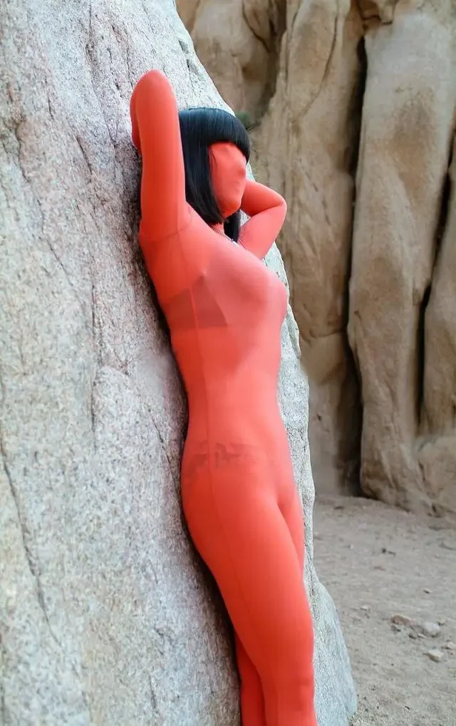 

Halloween Cosplay Zentai Catsuit Costumes Lycra Spandex Orange Color Full Body Zentai Suit