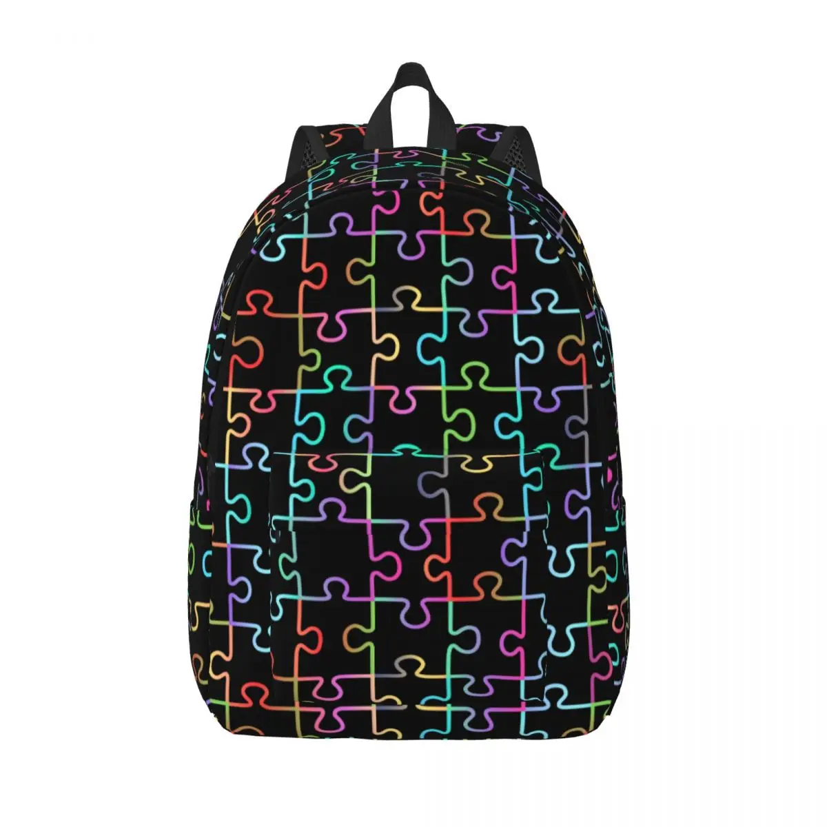 Neon Puzzles Rainbow Style for Teens Student School Book Bags Game Jigsaw Puzzle Daypack Elementary High College Travel