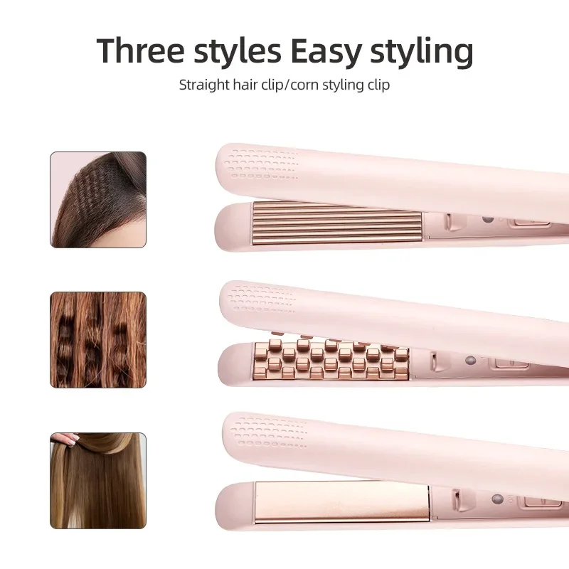 Best Seller Straight Roll Dual-purpose Electric Splint Ceramic Coating Straight Hair Perm Splint with Hair Straightener Fluffer