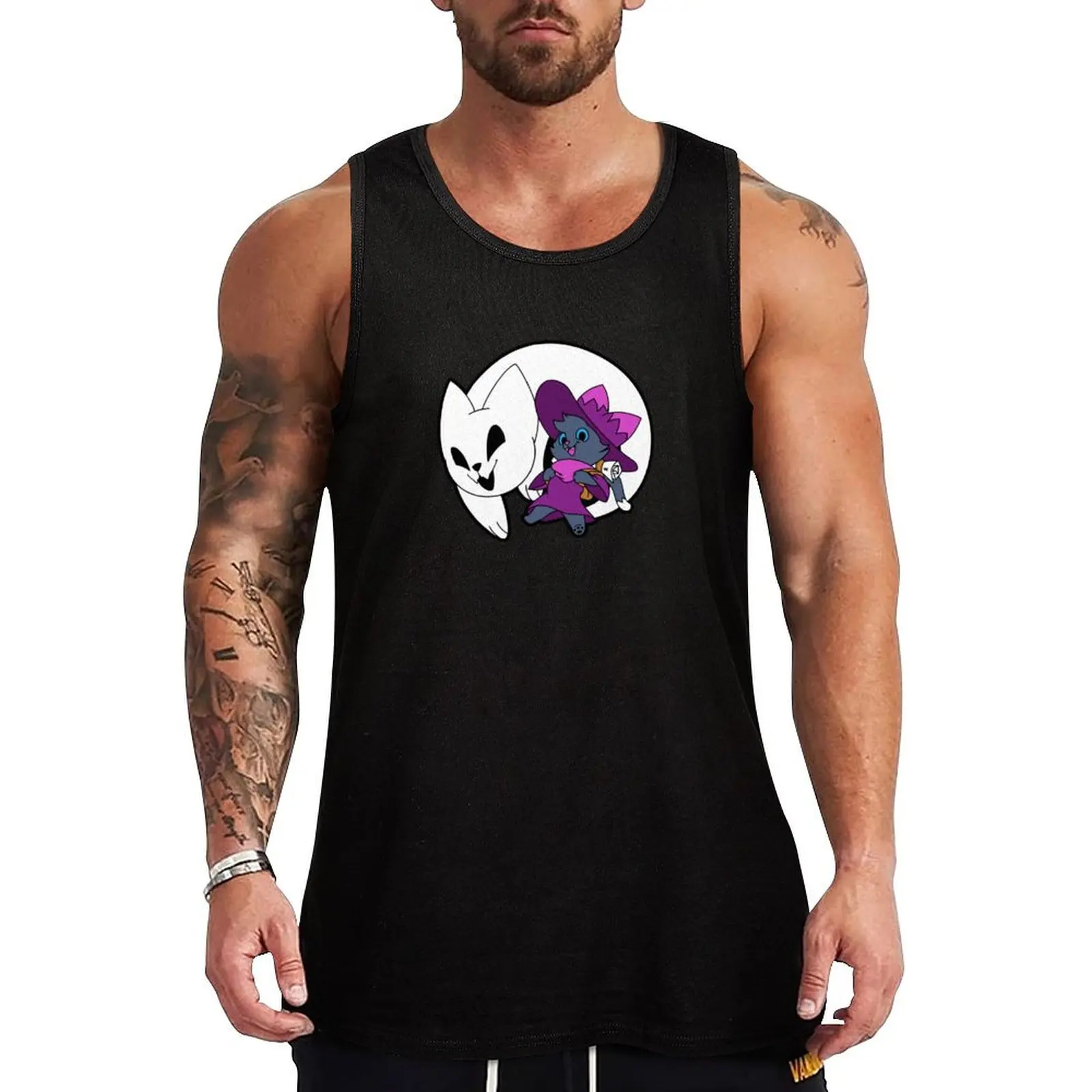 Kitty-Mancer Kuro Tank Top sleeveless gym shirts male summer clothes for men