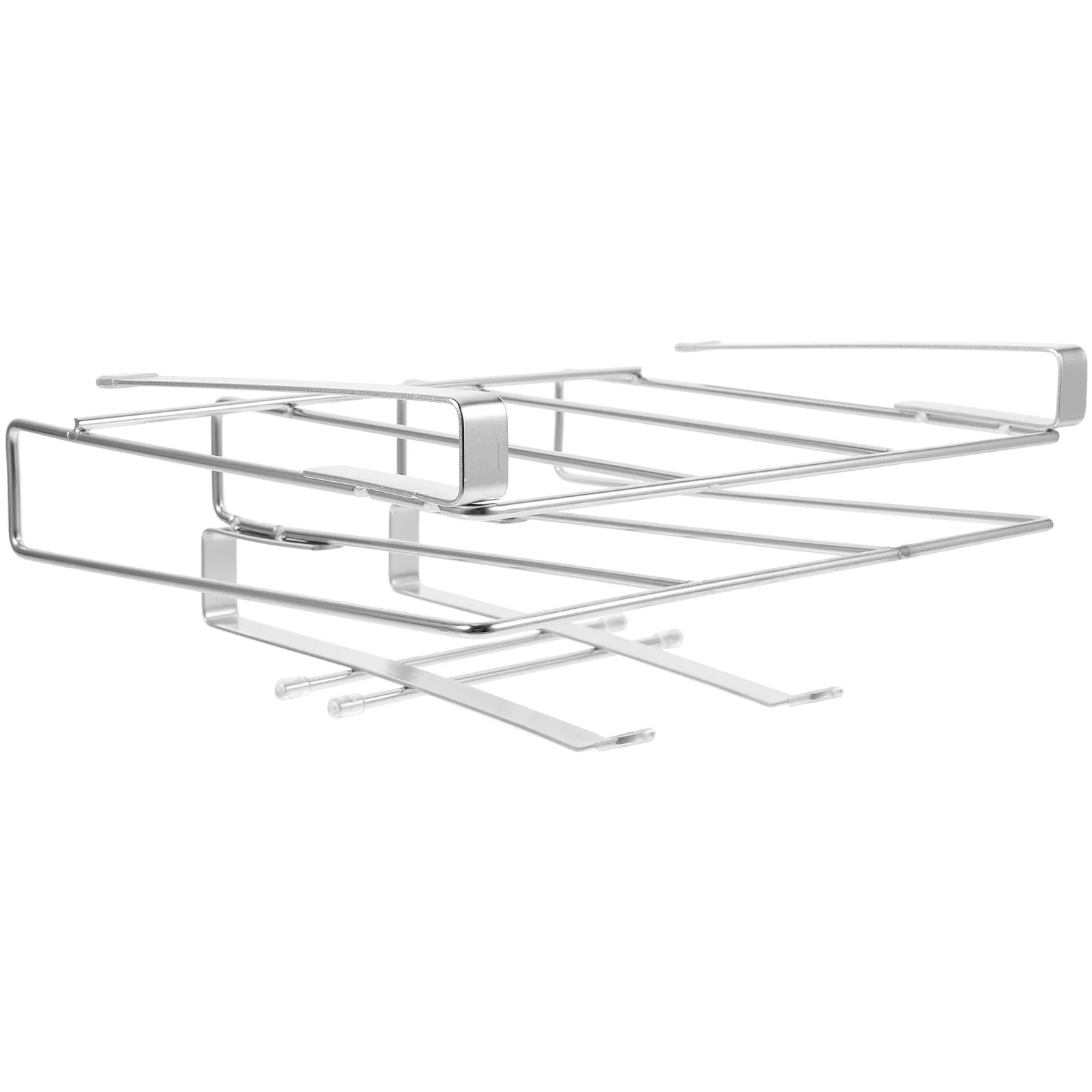 

1pc Kitchen Storage Rack 2-Tier Under Cabinet Holder For Cutting Boards Pot Lids Mugs Metal Chopping Board Organizer Drying