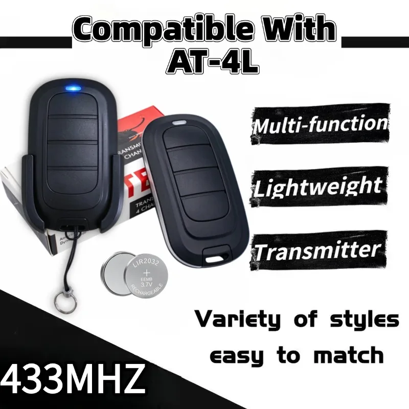 Compatible Alutech AR-1-500N For Alutech AT 4L 433.92MHz Dynamic Code Garage Remote ControlGate Barrier Door Opener Keychain