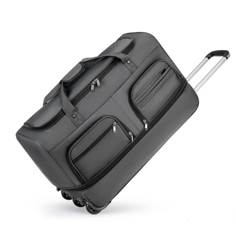 

Waterproof 18 Inches Oxford Cloth With Spinner Men/Women Suitcase Trolley Travel Case Multi Compartment Boarding Bag