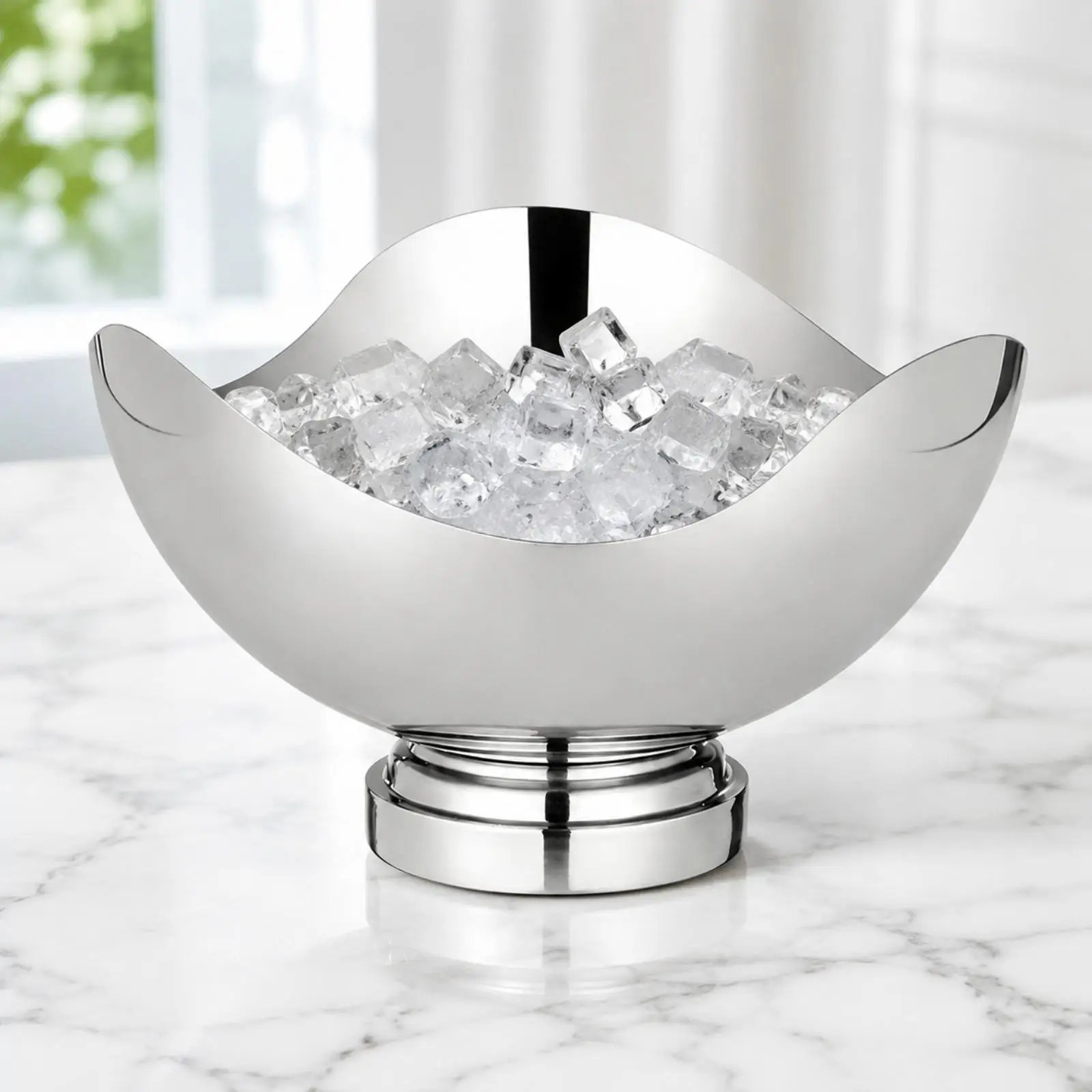 Stainless Steel Champagne Bucket Nordic Style Wine Ice Cooler for Party Home Entertaining Tabletop Beverage Chiller