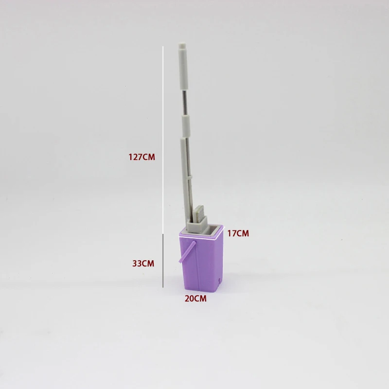 1Pcs 1:12 Dollhouse Miniature Mop Mini Cleaning Tool Furniture Decor Toy Kids Pretend Play Toys Doll House Accessories