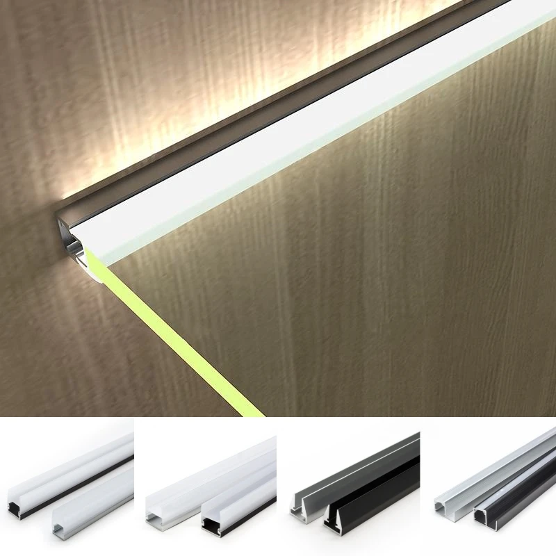 Glass Layer LED Aluminum Profile For 5mm 8mm 10mm 12mm Cabinet Glass Shelf Splint Clip Lamp Backlight Showcase Bar Strip Light