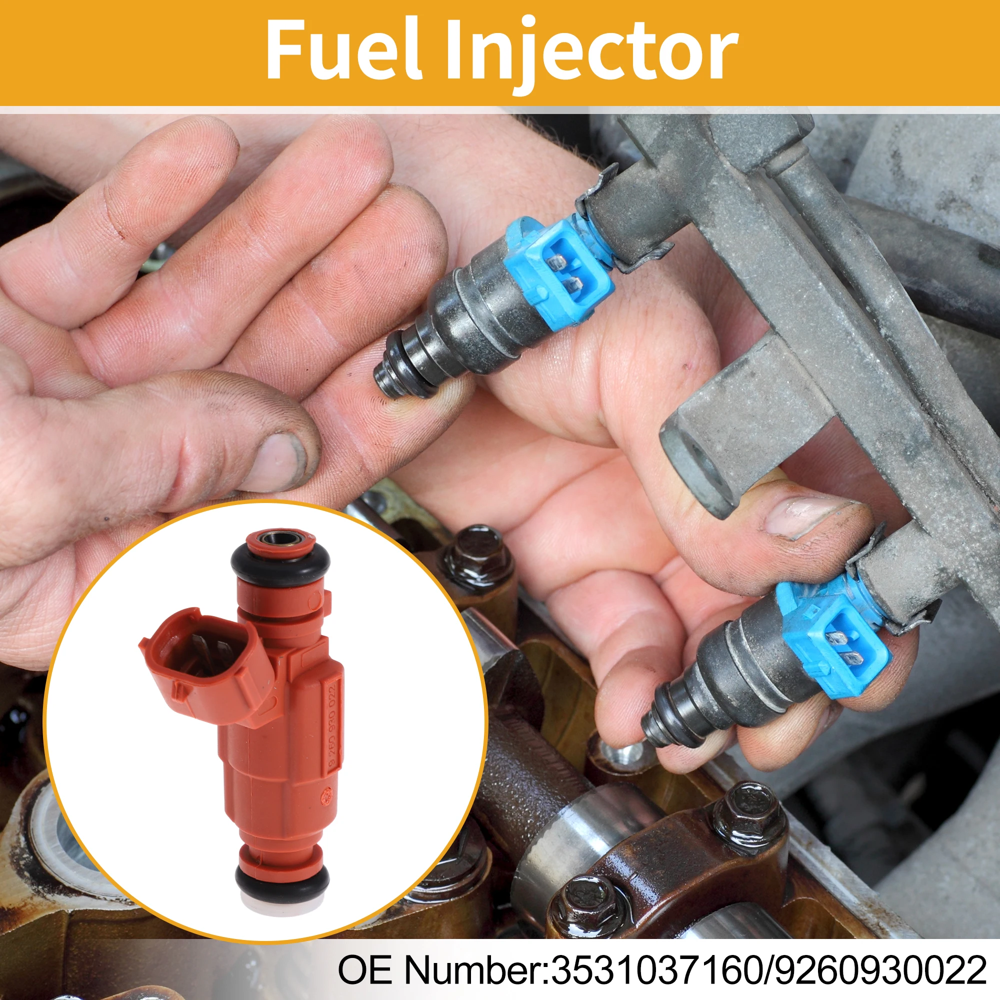 

UXCELL No 3531037160 Топливная форсунка для Hyundai Accent 2010, двигатель автомобиля, топливная форсунка Flow Match