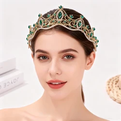 Tiara de cumpleaños nupcial de estilo coreano para niña, vestido de novia sencillo, accesorio para el cabello, tocado de rendimiento para niños