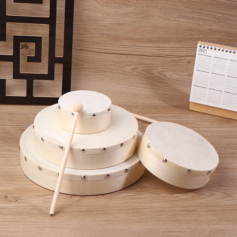 

Frame Drums 4/6/7/8/9/10 Inch Hand Drum Wood Drum With Drum Stick Set Musical Game Kids Educational Toy Percussion Instrument