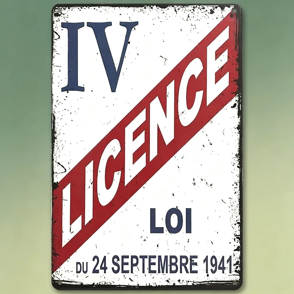 CIFBUY Vintage Aluminum Wall Art Waterproof Durable 1941 License IV Plaque for Home Bar Garage Farmhouse Decor image 4