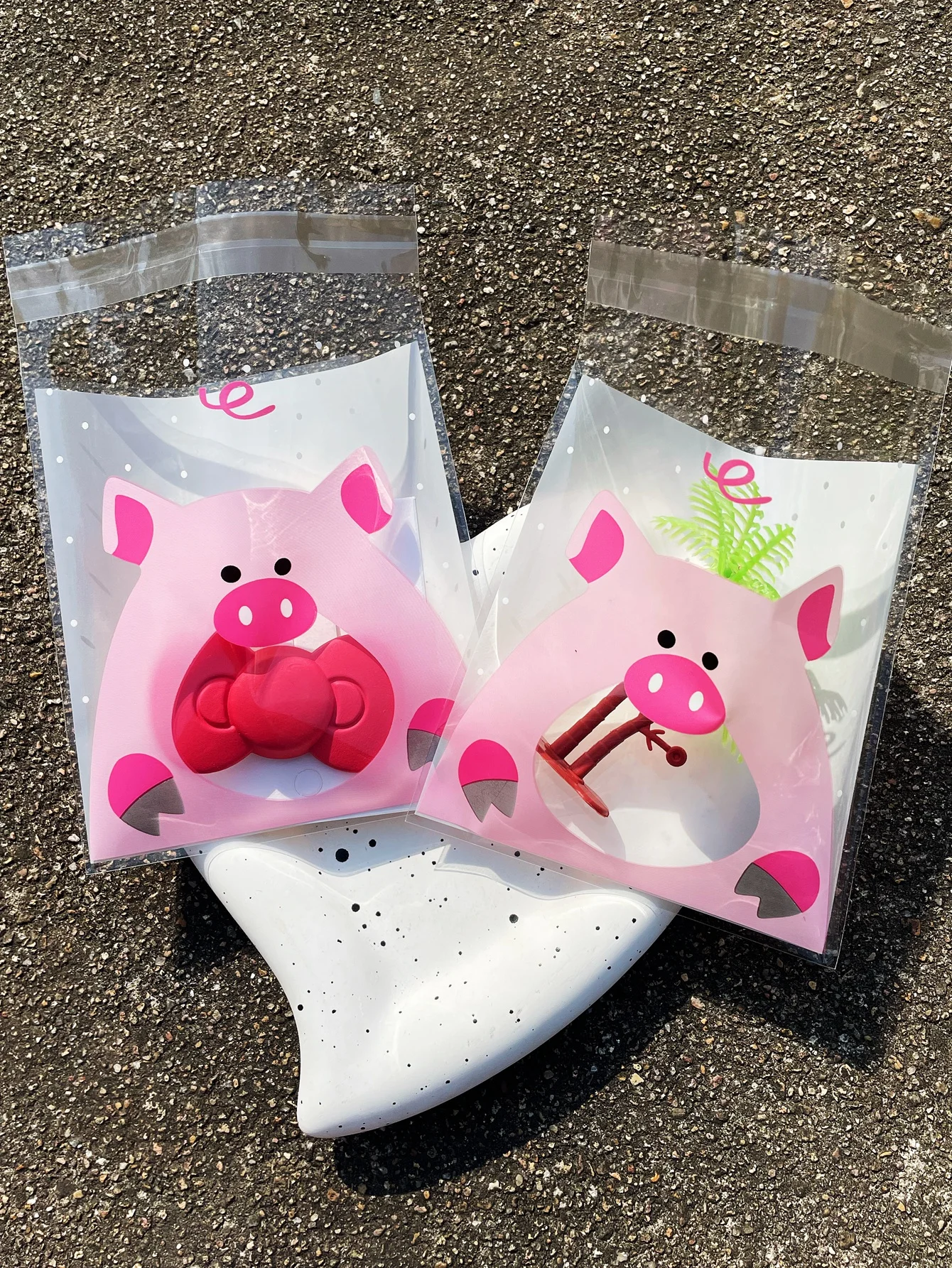 100pcs Cute Pig Printed OPP Self-sealing Bag, Pink Piggy Pattern Small Gifts Items Decorated Self-sealed Bags For Party Good Day