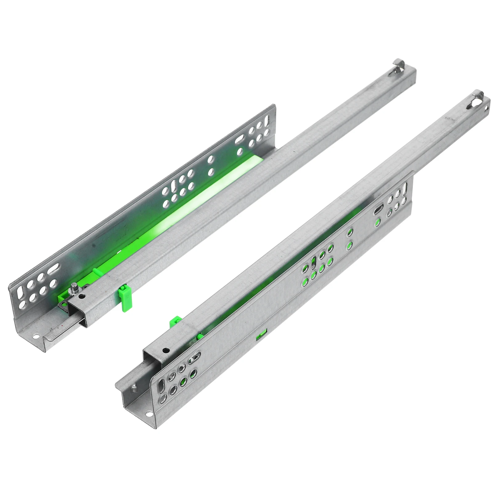 

Buffer Drawer Slide Heavy Duty Sliding Rail Full Extension Silent Smooth Furniture Track Metal Glides Small Drawer Slow Closing