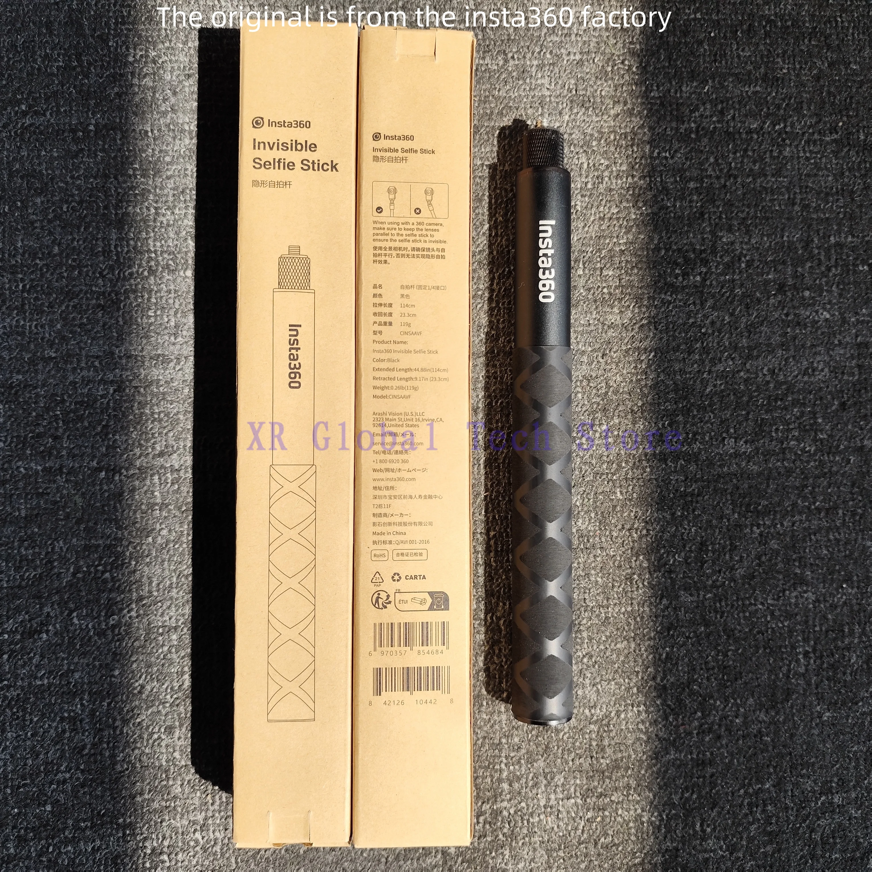 Insta360 114 см невидимая палка для селфи для X4/X3/ONE RS/GO 3S/ONE X2/ONE R аксессуары для экшн-камер