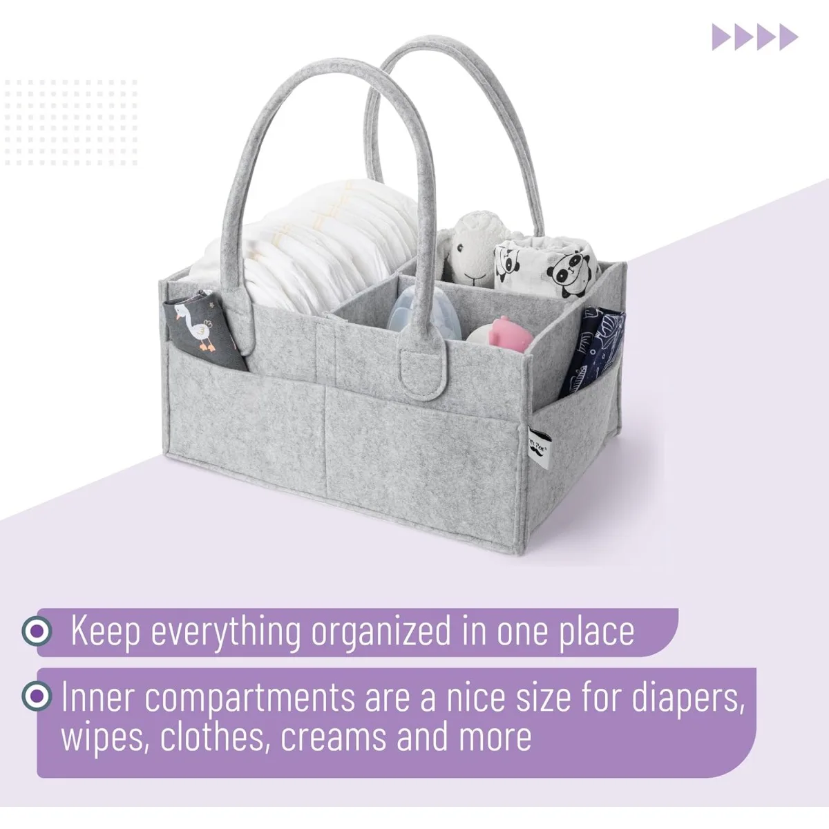 منظم علبة حفاضات الأطفال المحمول، تخزين مقعد السيارة لطاولة تغيير الحضانة