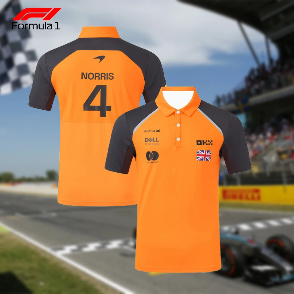 

Comfortable F1 Racing Team Summer Classic Polo shirt, Daily Training Racing Track Uniform, Commemorative Sportswear Top