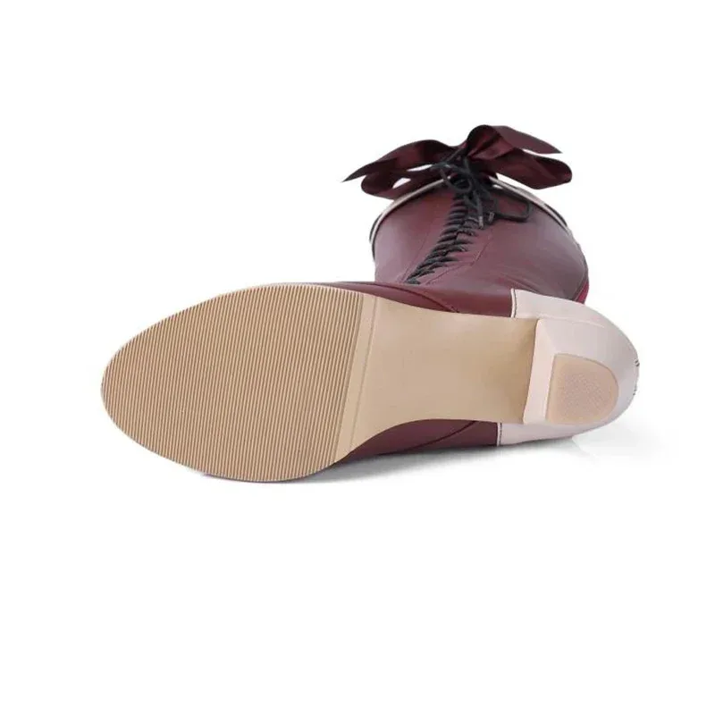 

New Violet Evergarden Anime Characters Shoe Cosplay Shoes Bow Pu Loli Boots Halloween Party Costume Women Girl Prop vrtgghgd2025