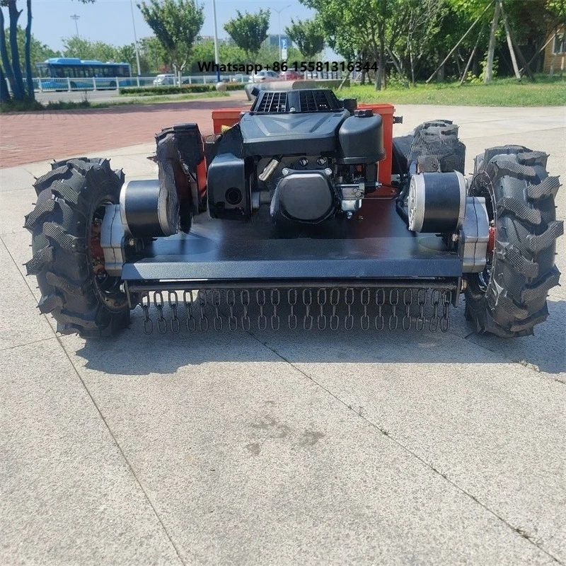 Petrol Brushless Walking Motor Adjustable Cutting Height RC Controlled Lawn Mower
