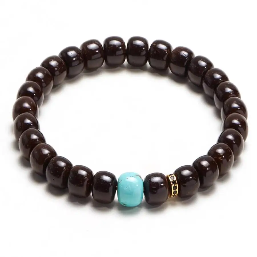 

Handmade natural Turquoise bracelet, men's cuff button bracelet, Ramadan prayer bead bracelet,holiday gift, daily wear