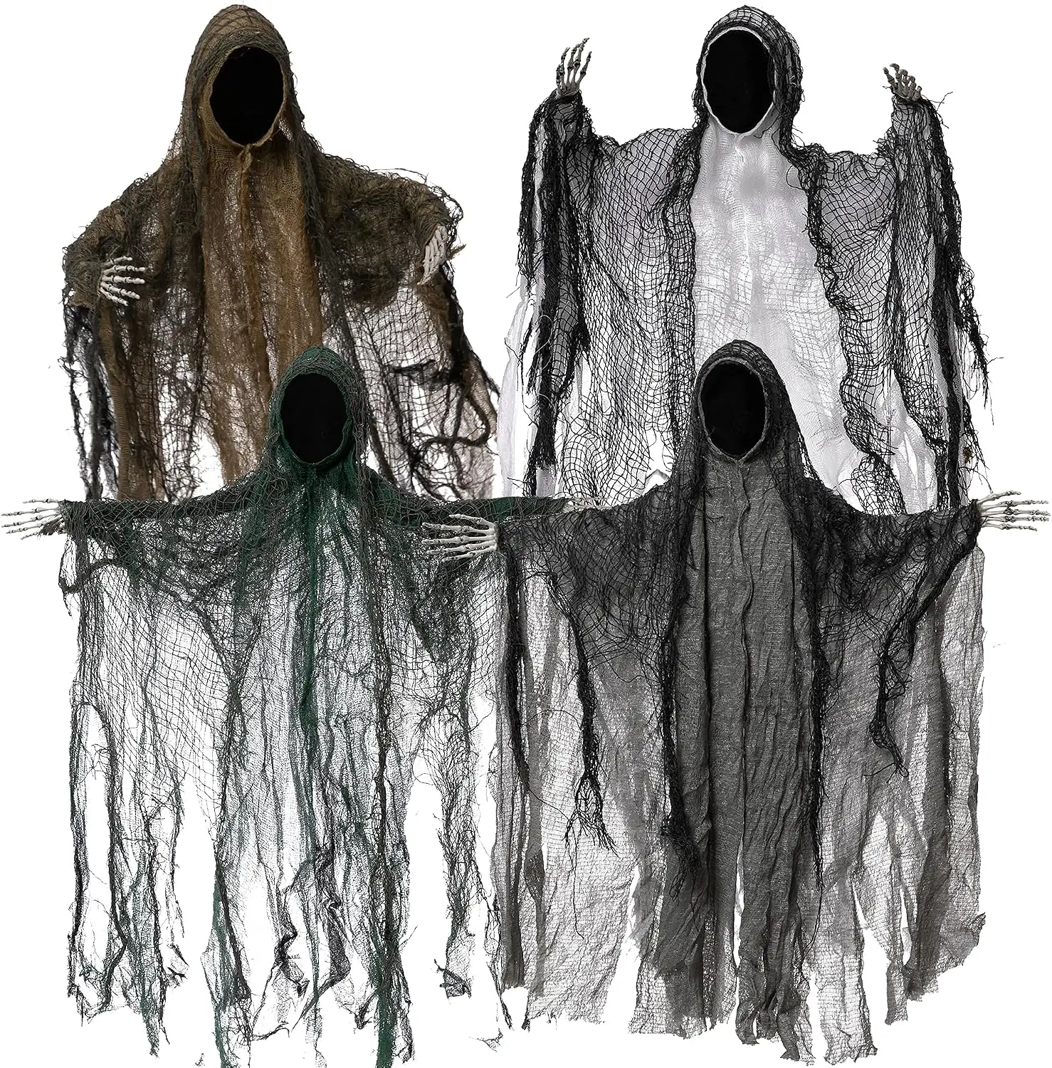 4 Pack Halloween Hanging Ghost Decorations