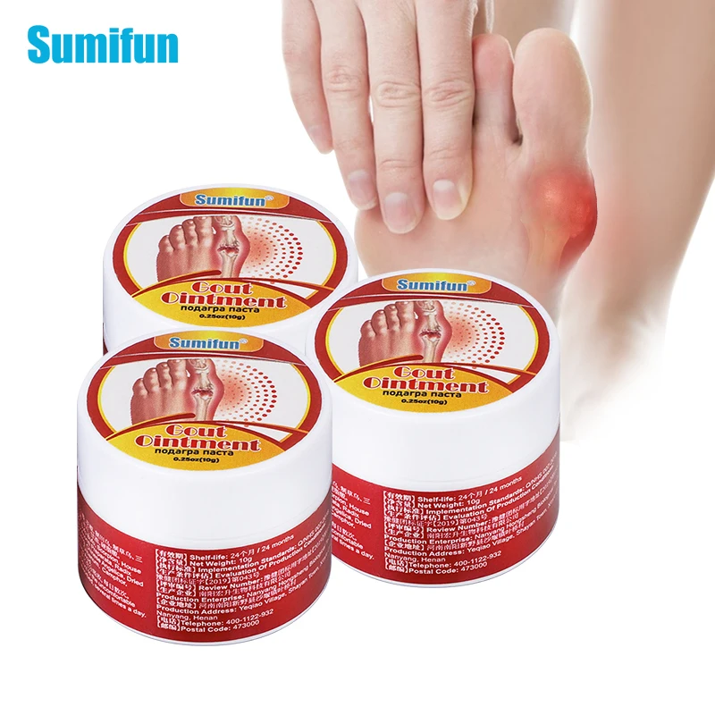 

2pcs Sumifun Gout Treatment Cream Arthritis Rheumatism Ointment Muscle Joints Finger Toes Swelling Pain Relief Medical Plaster