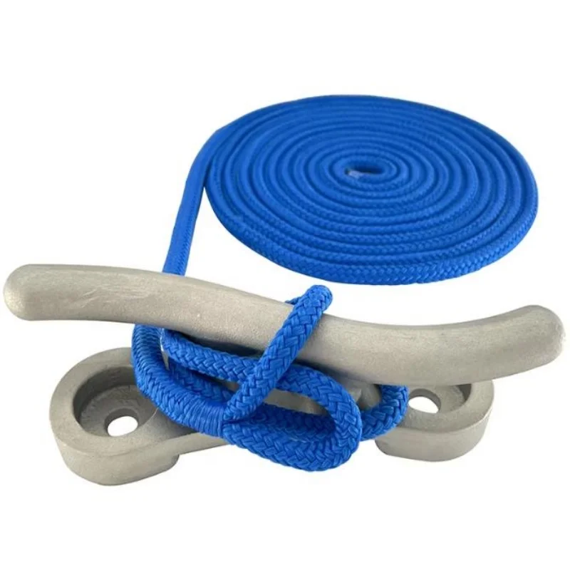 ISURE MARINE 2Pcs 3/8” X 15/25FT Dock Lines Grade Double Braided Anchor Mooring Rope High Strength Marine Rope