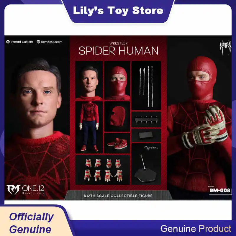 

Genuine Remadcustom Rm-008 6inch 1/12 Poseable Tobey Spider Human Action Figures Collectible Male Soldier Custom Toys Ornament