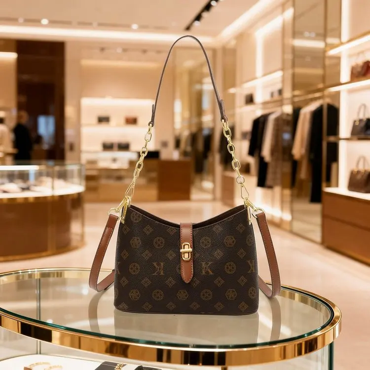 

Vintage Minimalist High-End Diaper Bags For Ladies Parisian Chic Shoulder Bag Simple Leather Messenger Bag Large Capacity