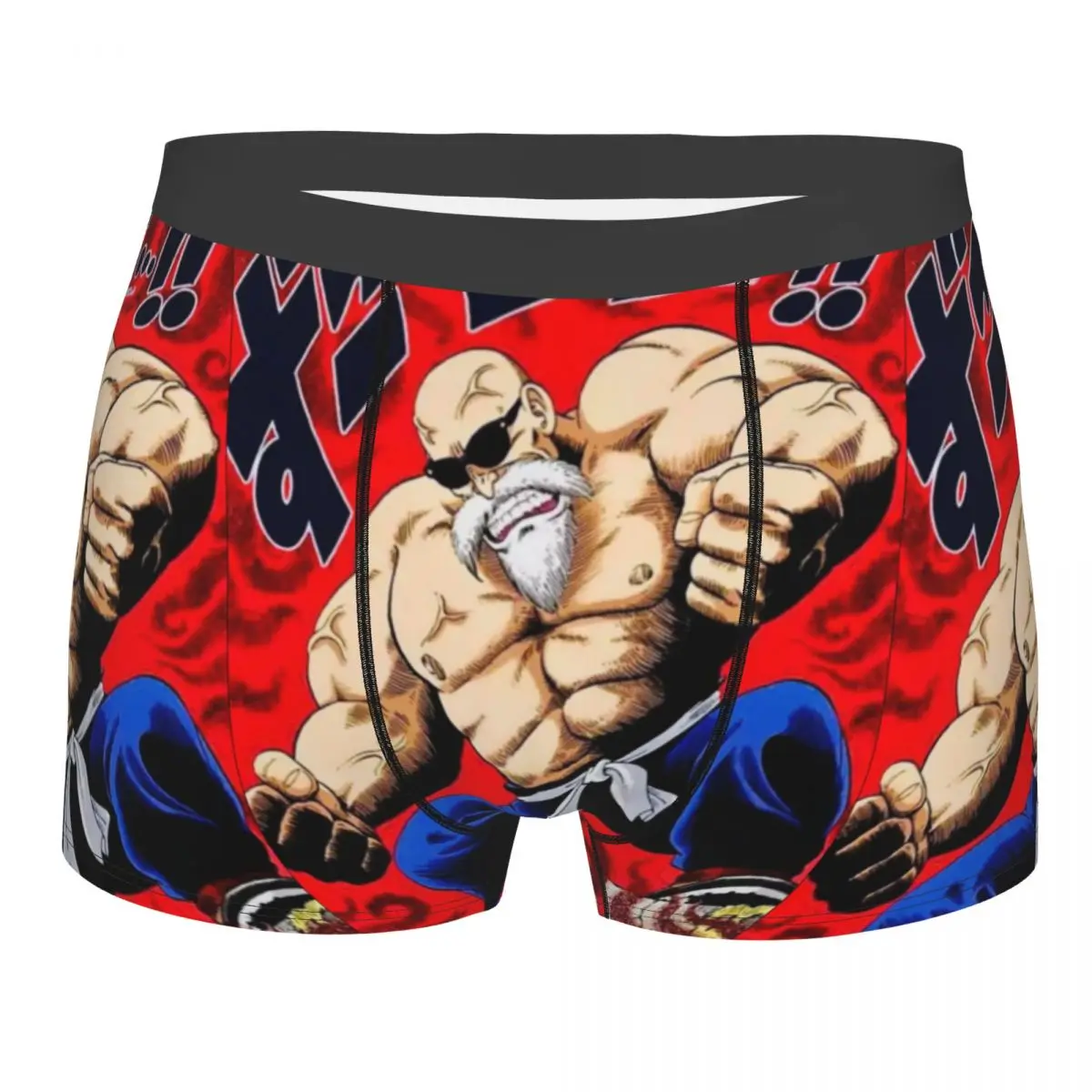 Men's Master Roshi Boxer Shorts Panties Breathable Underwear Kame Sennin Jackie Chun Dragon Ball Homme Funny Underpants