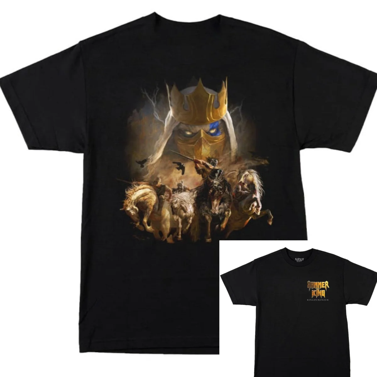 Hammer King Kingdemium Band T-Shirt, 100 % Baumwolle, Grafik-T-Shirt für Herren und Damen, Sommer-Streetwear-Top