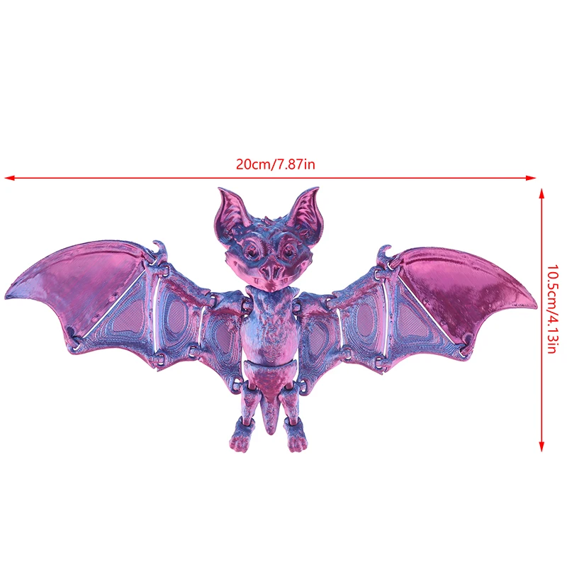 3D Printing Integrated Bat Body Joints Allow For Free Movement Of Desktop Halloween Decorations