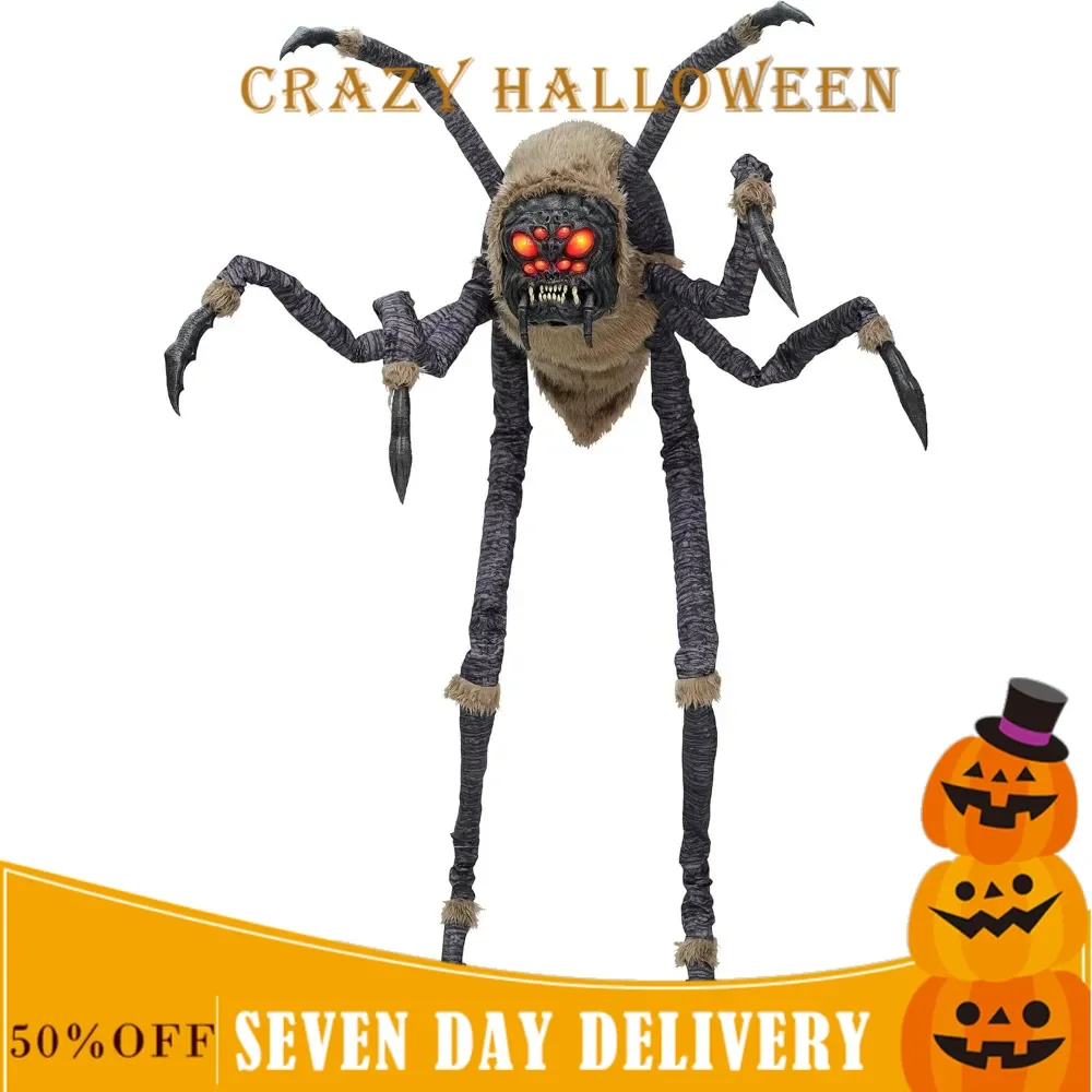 Spirit Halloween Decoration, 6-Foot Standing Spider Electronic Animation | Decoration | Animation, Halloween Horror Decoration