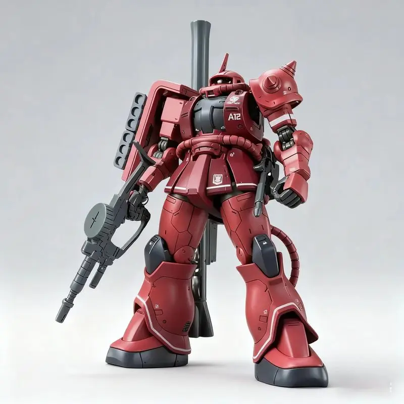 HG 1/144 GTO Char's Red Comet Zaku Kit di Modellismo da Assemblare, Action Figure, Decorazione da Scrivania, Regalo da Collezione per Ragazzi e Collezionisti
