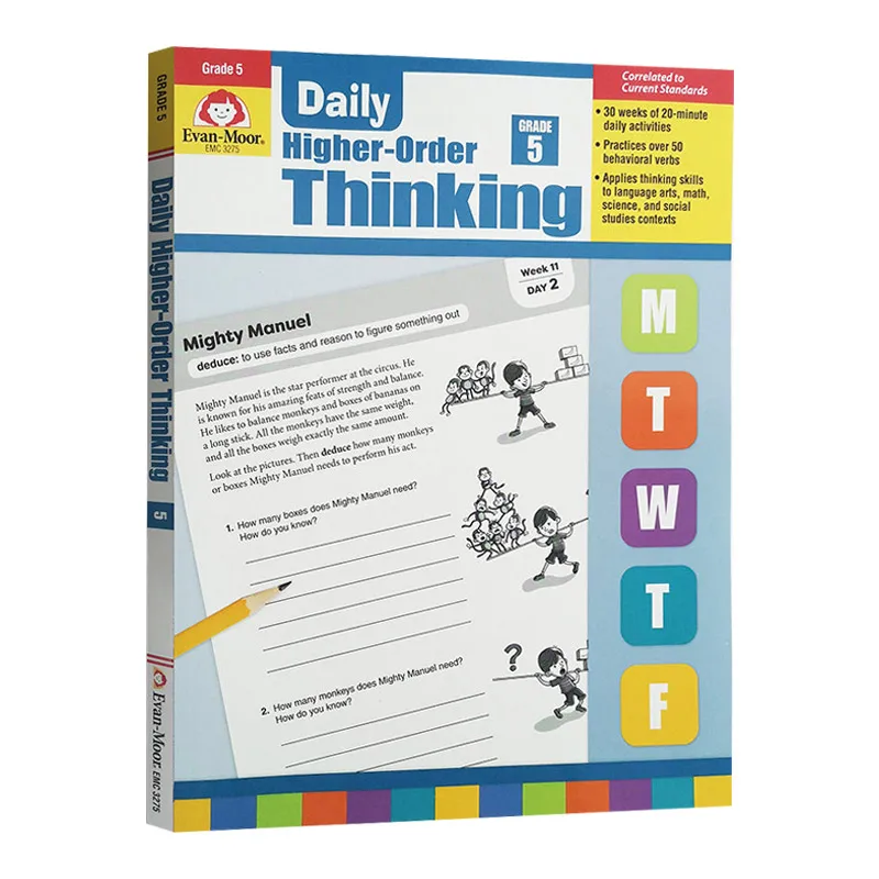 

Evan-Moor Daily Higher-Order Thinking Grade 5 TE Workbook,aged 9 10 11 12, English book 9781629384580