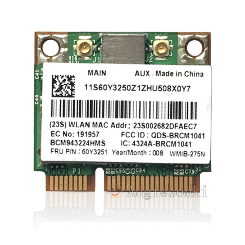 PP+ BCM943224HMS FRU 60Y3251 Mini PCI-e Wireless WIFI Card FOR Lenovo Laptop